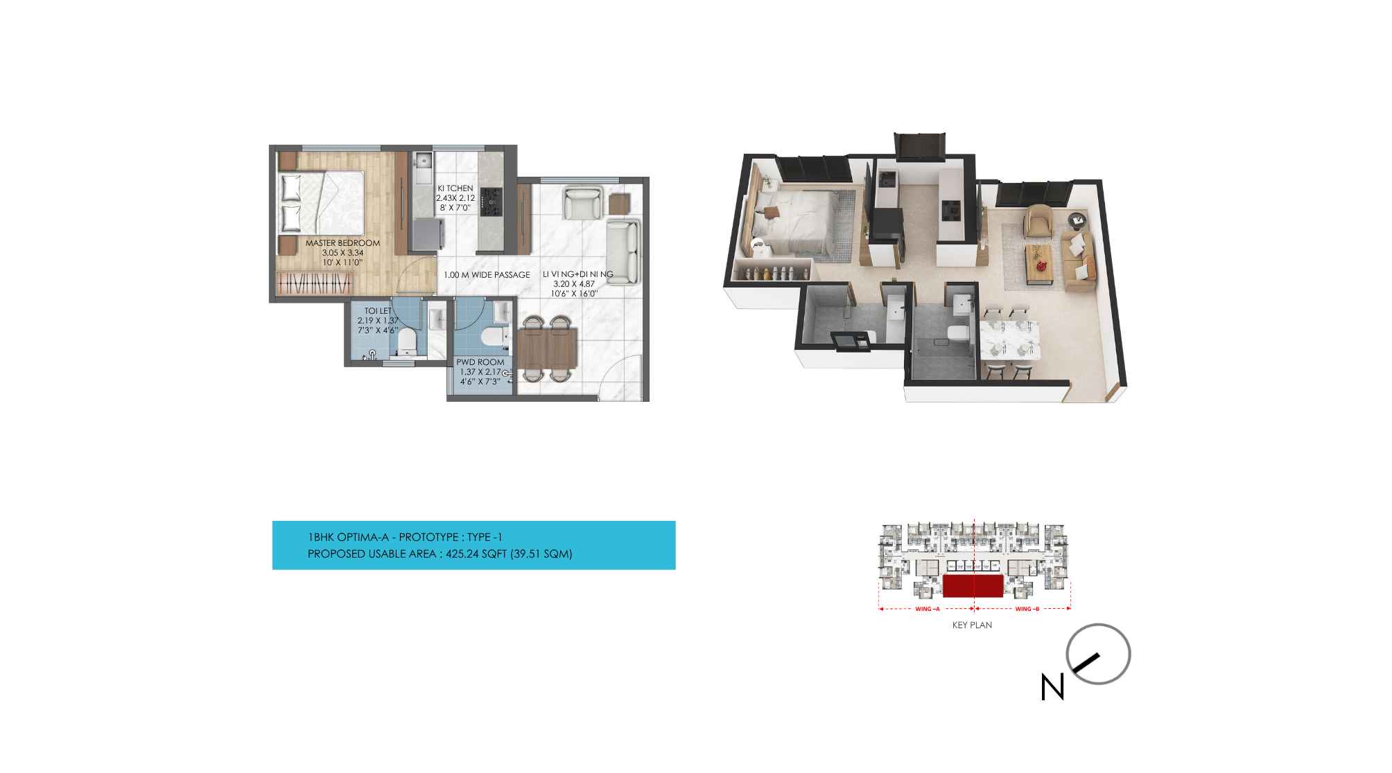Tescon-Om-Shivdham-311-East-1-BHK-optima-Floorplan-425-sqft