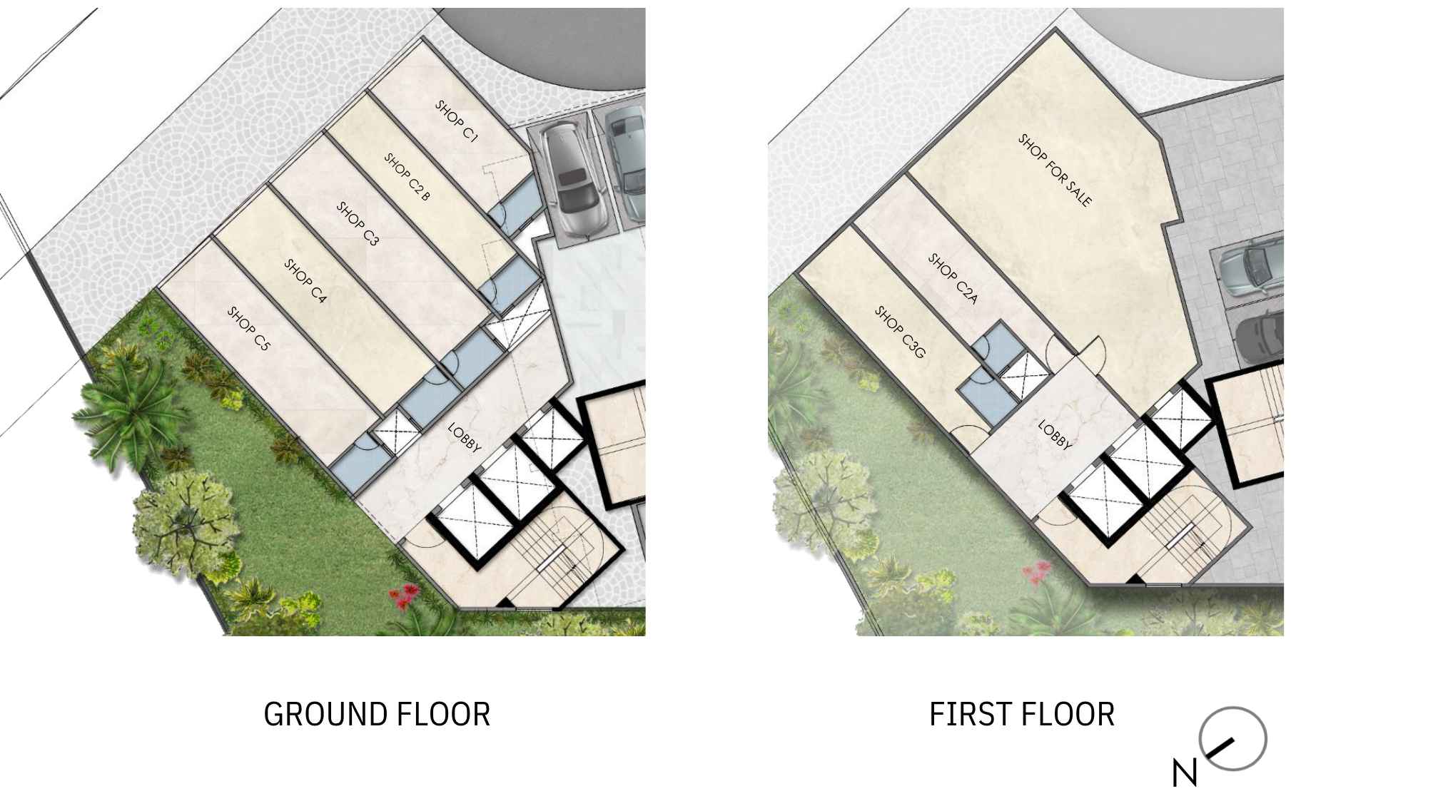 Tescon-Om-Shivdham-311-East-Ground-&-First-Floor-Plan